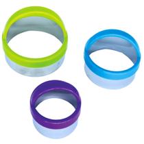 Kit 3Pçs Moldes Cortadores P/Biscoito Pasta Redondos Kit 3Pçs Moldes Cortadores P/Biscoito Pasta Redondos