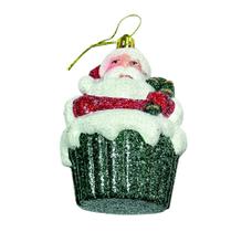 Kit 3pçs santa cupcake escarlate candy natalino