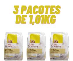 Kit 3pct Ração 1kg Quatree Supreme Gatos Adultos Castrados Frango