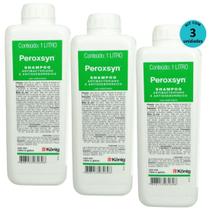 Kit 3Shampoo Antibacteriano E Antisseborreico Peroxsyn König 1 Litro - König