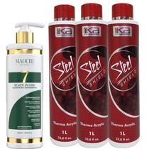 Kit 3un Alisamento Térmico Selagem 1ka Steel Shield Profissional Orgânica Liso Natural Protetor Térmico 7in1 Finalizador Tratamento Reparador 500ml Kit 3un Alisamento Térmico Selagem 1ka Steel Shield Profissional Orgânica Liso Natural Protetor Térmico 7in1 Finalizador Tratamento Reparador 500ml