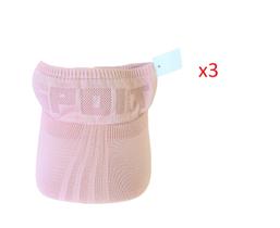 Kit 3un Boné Viseira Rosa Tricô Aba Grande Esportiva
