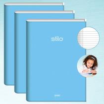 Kit 3un Caderno Brochura Capa Dura Grande com Pauta 80fls Tons Pasteis Ensino Fundamental ou Infantil - Jandaia Kit 3un Caderno Brochura Capa Dura Grande com Pauta 80fls Tons Pasteis Ensino Fundamental ou Infantil - Jandaia