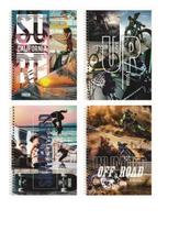 Kit 3un Caderno Universitário Capa Dura Espiral 10 Matérias