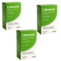 Kit 3un Calmante Natural P/ Cães/Gatos Calmavet 30ml Provets Kit 3un Calmante Natural P/ Cães/Gatos Calmavet 30ml Provets
