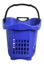 Kit 3Un Cestas 30 Litros Cestinha Mercado Com Rodinha Kit 3Un Cestas 30 Litros Cestinha Mercado Com Rodinha