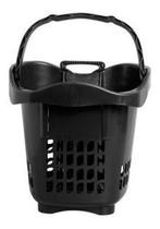 Kit 3Un Cestas 30 Litros Cestinha Mercado Com Rodinha