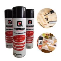 Kit 3un Cola em Spray P/ Móveis Rápida Aderência e Secagem