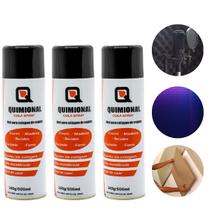 Kit 3un Cola Spray p/ Espuma Acústica Melhoria Sonora