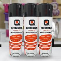 Kit 3un Cola Spray Quimional para Couro Espumas e Tecido