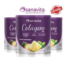 Kit 3un Colágeno Skin - Sanavita - Abacaxi com Hortelã - 300g