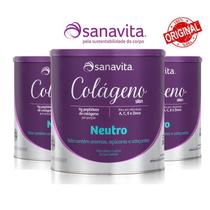 Kit 3un Colágeno Skin - Sanavita - Neutro - 300g