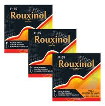 Kit 3un Cordas Encordoamento Rouxinol Viola Máxima R-35