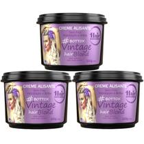 Kit 3un Creme Alisante Bottox Vintage Hair Blond 100g