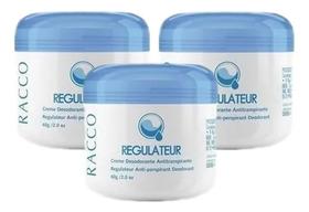 Kit 3un Creme Desodorante Antitranspirante Higienização Testado Regulateur Original Racco 60g