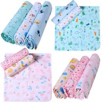 Kit 3un Cueiro Manta Bebe 80cmx50cm Estampado e Flanelado 100% Algodão Para Bebê Infantil Papi