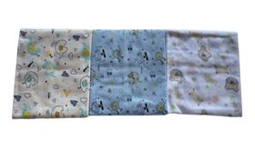 Kit 3un Cueiro Manta Bebe Flanelado Estampado 100% Algodão Recém Nascido 50x80cm Kit 3un Cueiro Manta Bebe Flanelado Estampado 100% Algodão Recém Nascido 50x80cm