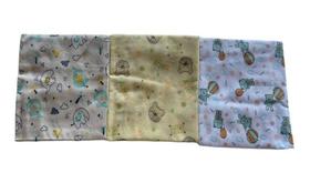 Kit 3un Cueiro Manta Bebe Flanelado Estampado 100% Algodão Recém Nascido 50x80cm Kit 3un Cueiro Manta Bebe Flanelado Estampado 100% Algodão Recém Nascido 50x80cm