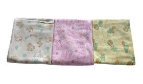 Kit 3un Cueiro Manta Bebe Flanelado Recem Nascido 100% Algodao Grande 100x80cm Kit 3un Cueiro Manta Bebe Flanelado Recem Nascido 100% Algodao Grande 100x80cm