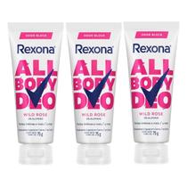 Kit 3un Desodorante Creme All Body Deo Wild Rose - Rexona Kit 3un Desodorante Creme All Body Deo Wild Rose - Rexona