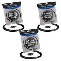 Kit 3UN Empate Cabo Aço Pesca Marine Sports Black Nylon 10m 40 75 120Lb 70 Luvas Kit 3UN Empate Cabo Aço Pesca Marine Sports Black Nylon 10m 40 75 120Lb 70 Luvas