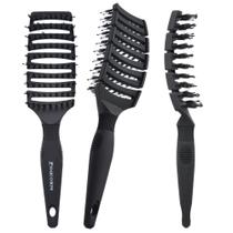 Kit 3UN escova côncava desembaraçante super flex marco boni