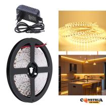 Kit 3un Fita Led Branco Quente Rolo 5m 60 Leds + 1un Fonte 1A 12V Bivolt Kit 3un Fita Led Branco Quente Rolo 5m 60 Leds + 1un Fonte 1A 12V Bivolt