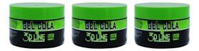 Kit 3un Gel Cola Incolor 3d Line 300gr