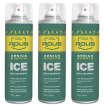 Kit 3UN gelo em spray arnica sports ice 280ML dágua natural