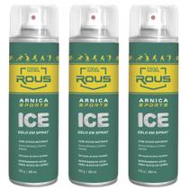 Kit 3UN gelo em spray arnica sports ice 280ML dágua natural - D'Água Natural