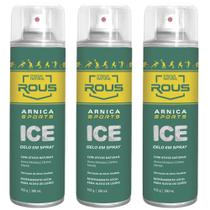 Kit 3un gelo em spray arnica sports ice 280ml dágua natural