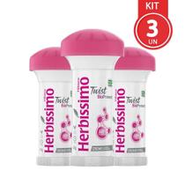 Kit 3Un Herbíssimo Desodorante Creme Twist Bioprotect 55G