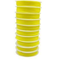 Kit 3un Linha Fio Fibra Poliamida Amarelo Claro 1mm 30 Metro