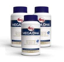 Kit 3UN Mega DHA 120 cápsulas - ômega 3 de alta concentração DHA - Vitafor