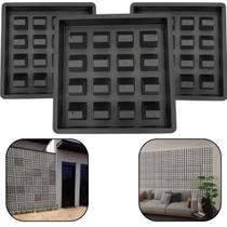 Kit 3un Molde Plastico 39x39x7 Elemento Vazado Forma Cobogó Combosé Parede Divisor Cozinha Area Ambiente Janela