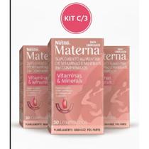 Kit 3un. Nestlé Materna Vitamina e Minerais para Gestante 30caps Kit 3un. Nestlé Materna Vitamina e Minerais para Gestante 30caps