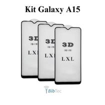 Kit 3UN Película 3D de Vidro para Samsung Galaxy A15