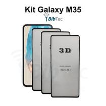 Kit 3UN Película 3D de Vidro para Samsung Galaxy M35
