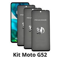 Kit 3UN Película 3D de Vidro Privativa para Motorola Moto G52 Kit 3UN Película 3D de Vidro Privativa para Motorola Moto G52