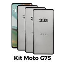 Kit 3UN Película 3D De Vidro Temperado Para Motorola Moto G75 5G