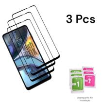 Kit 3UN Película 3D de Vidro Temperado para Tela Motorola Moto G04