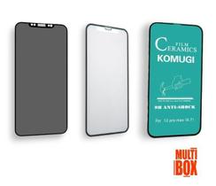 Kit 3UN: Película Cerâmica 9D + Película Cerâmica Fosca Privacidade + Película Fosca Para IPHONE 12 PRO MAX