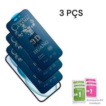Kit 3UN Película Cerâmica Fosca 9D Privacidade Para Iphone 15