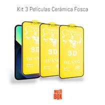 Kit 3UN Película Fosca de Cerâmica Flexível Para Iphone 13 / 13 PRO / 14