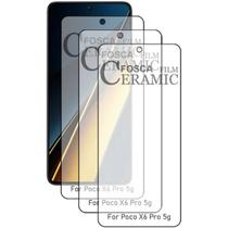 Kit 3UN Película Fosca de Cerâmica Flexível para Xiaomi Poco X6 Pro 5G