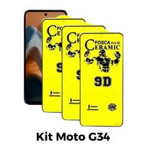 Kit 3UN Película Fosca de Cerâmica para Motorola Moto G34
