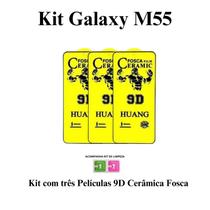 Kit 3UN Película Frontal de Cerâmica Fosca para Samsung Galaxy M55 5G
