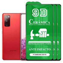 Kit 3UN Película para Galaxy S20FE Nano Cerâmica 9d Samsung Galaxy S20 FE Anti Impactos - CERAMICA 9D