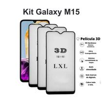 Kit 3UN Película Tela Frontal 3D Vidro para Samsung Galaxy M15 Kit 3UN Película Tela Frontal 3D Vidro para Samsung Galaxy M15