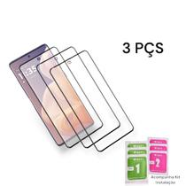 Kit 3UN Películas De Cerâmica Flexível 9D Para Motorola Moto G85
